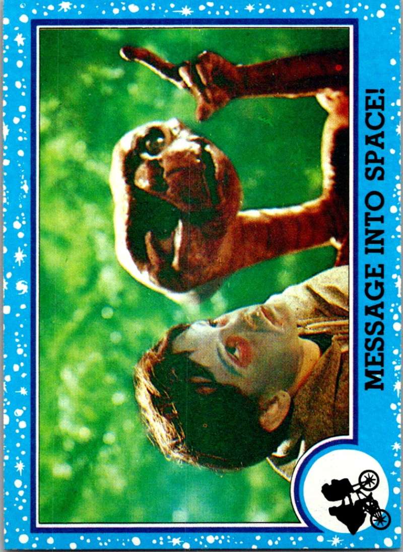 1982 Topps E.T. The Extraterrestrial #49 Message into Space! Image 1