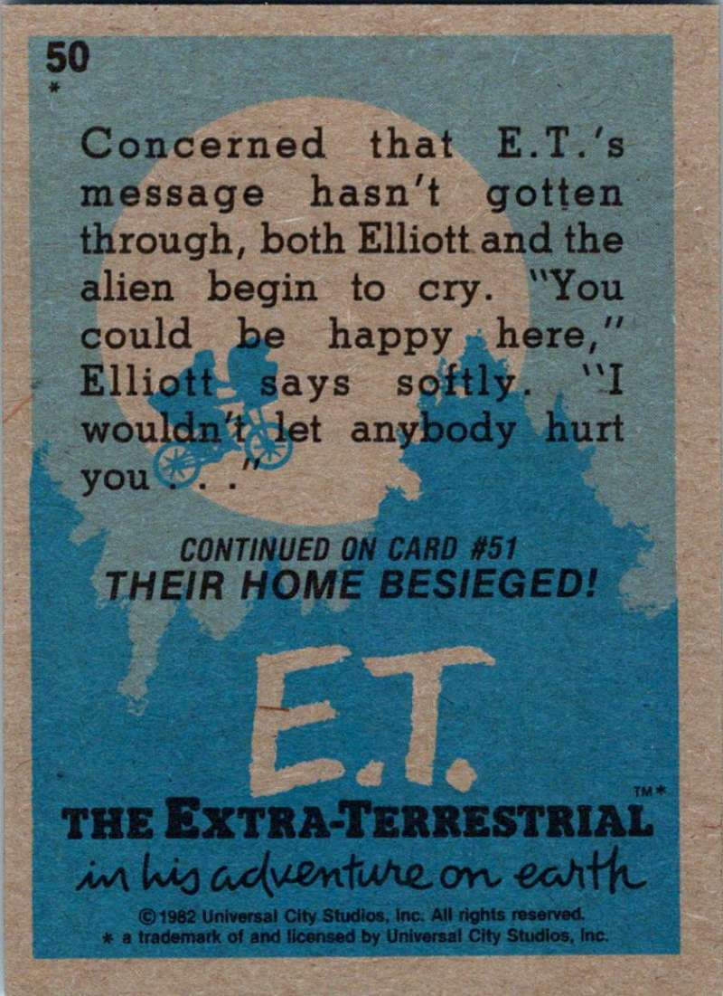 1982 Topps E.T. The Extraterrestrial #50 Did They Hear You? Image 2