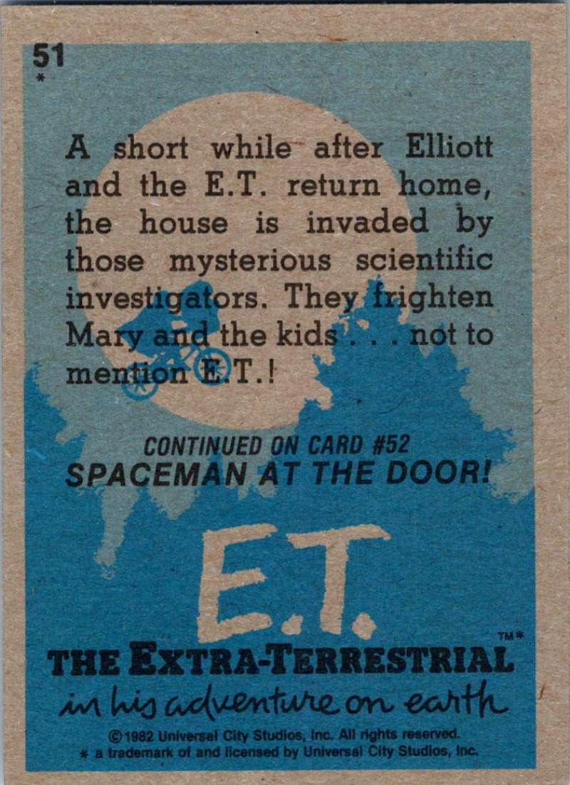 1982 Topps E.T. The Extraterrestrial #51 Their Home Besieged!