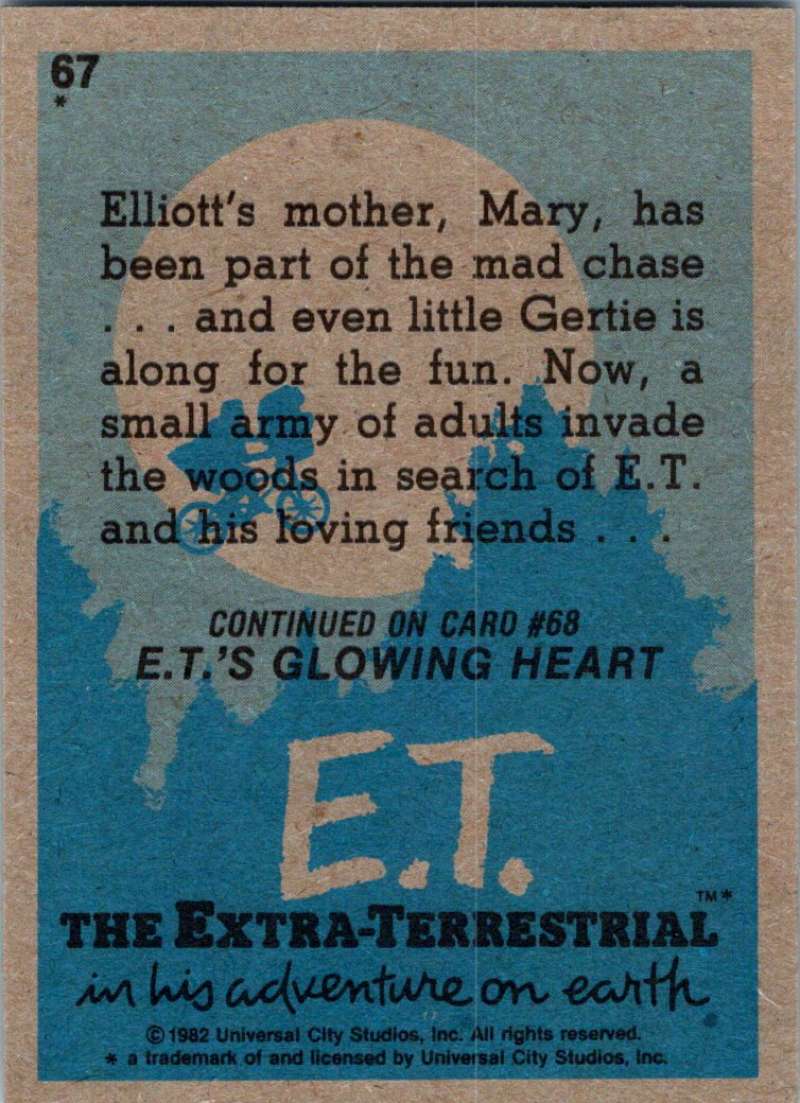 1982 Topps E.T. The Extraterrestrial #67 A Mother's Concern! Image 2