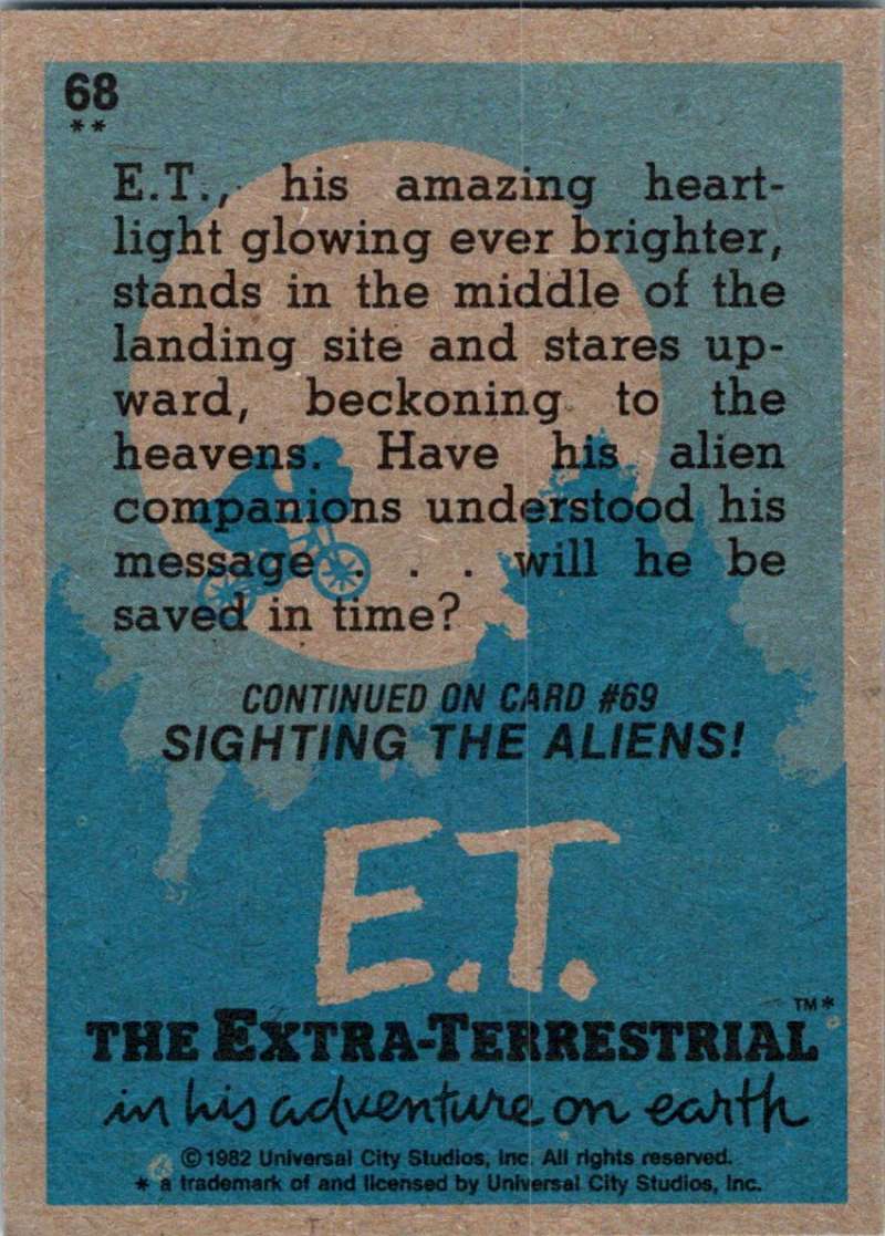 1982 Topps E.T. The Extraterrestrial #68 E.T.'s Glowing Heart