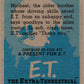 1982 Topps E.T. The Extraterrestrial #72 Michael's Farewell Image 2