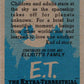 1982 Topps E.T. The Extraterrestrial #81 Return To Outer Space Image 2