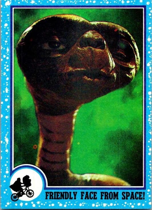 1982 Topps E.T. The Extraterrestrial #86 Friendly Face from Space! Image 1
