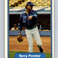 1982 Fleer #4 Terry Forster Dodgers Image 1