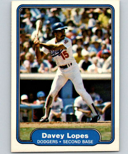 1982 Fleer #12 Davey Lopes Dodgers Image 1