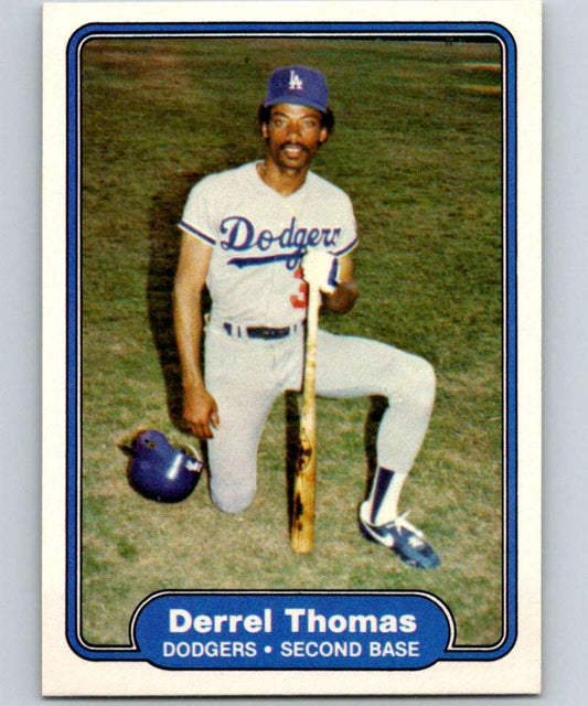 1982 Fleer #26 Derrel Thomas Dodgers Image 1