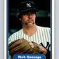1982 Fleer #37 Rich Gossage Yankees Image 1