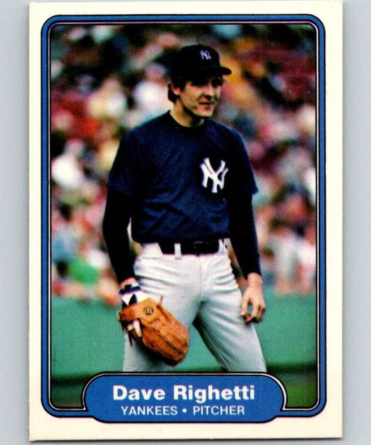 1982 Fleer #52 Dave Righetti RC Rookie Yankees
