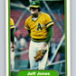 1982 Fleer #94 Jeff Jones Athletics Image 1