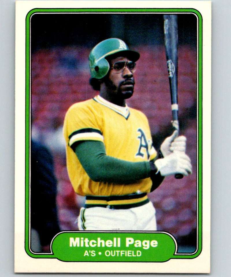 1982 Fleer #105 Mitchell Page Athletics Image 1