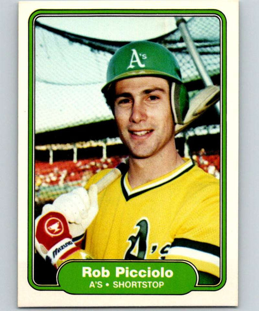 1982 Fleer #106 Rob Picciolo Athletics Image 1
