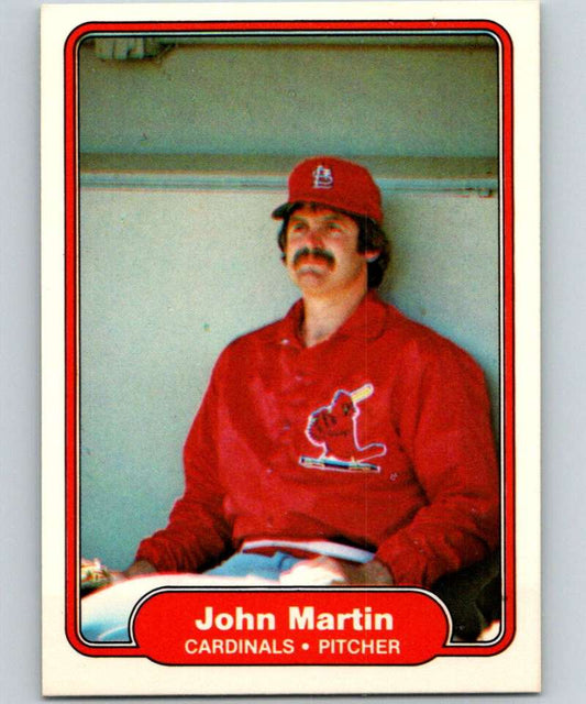 1982 Fleer #121 John Martin RC Rookie Cardinals Image 1