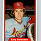 1982 Fleer #128 Lary Sorensen Cardinals Image 1