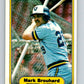 1982 Fleer #135 Mark Brouhard RC Rookie Brewers Image 1