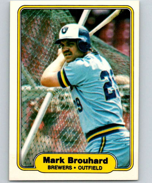 1982 Fleer #135 Mark Brouhard RC Rookie Brewers Image 1