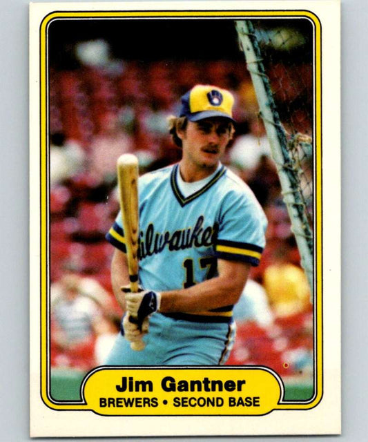 1982 Fleer #142 Jim Gantner Brewers Image 1