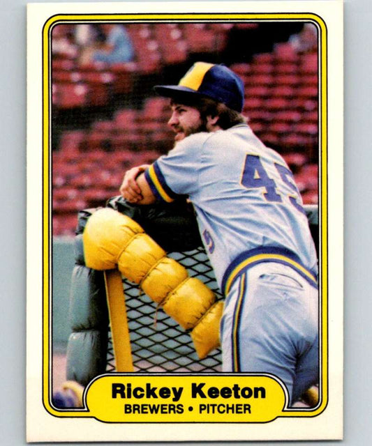 1982 Fleer #146 Rickey Keeton RC Rookie Brewers Image 1