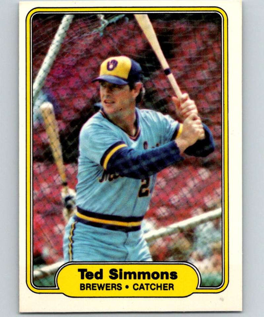 1982 Fleer #152 Ted Simmons Brewers Image 1