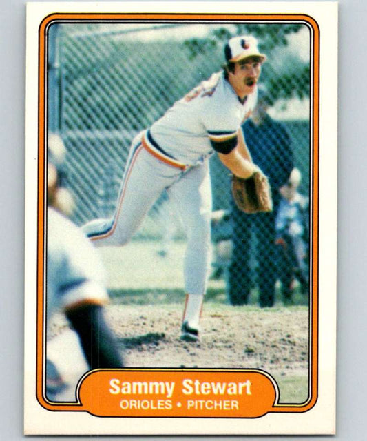 1982 Fleer #180 Sammy Stewart Orioles Image 1