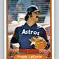 1982 Fleer #220 Frank LaCorte Astros Image 1