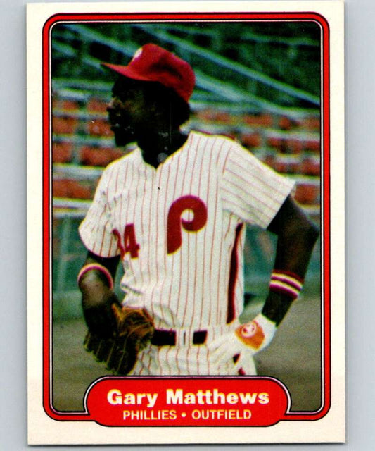 1982 Fleer #249 Gary Matthews Phillies Image 1