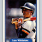 1982 Fleer #284 Lou Whitaker Tigers Image 1