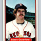 1982 Fleer #291 Steve Crawford RC Rookie Red Sox Image 1