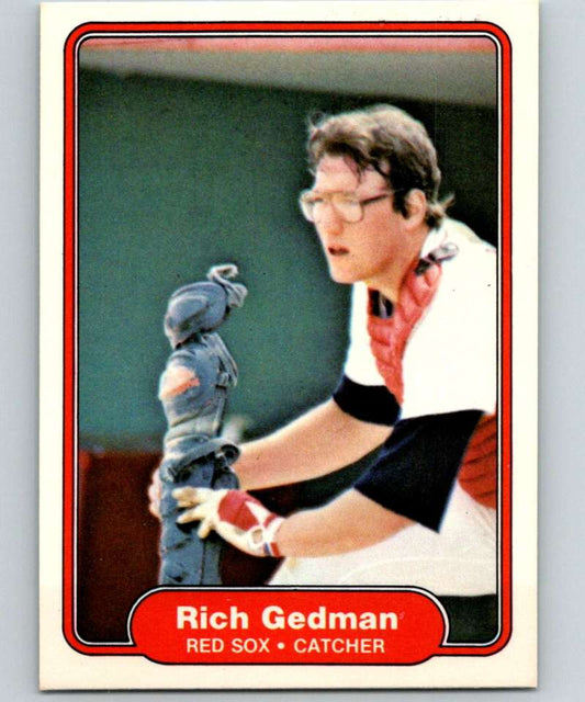 1982 Fleer #294 Rich Gedman RC Rookie Red Sox Image 1