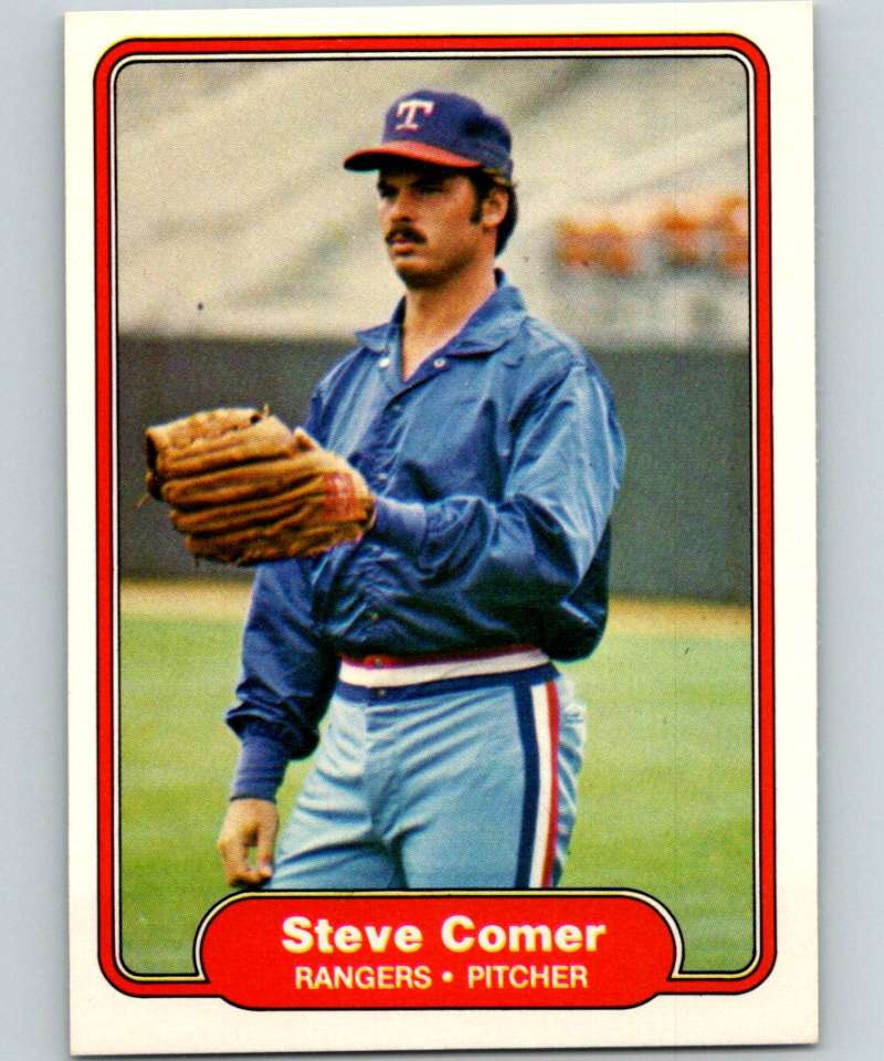 1982 Fleer #314 Steve Comer Rangers Image 1