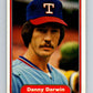 1982 Fleer #315 Danny Darwin Rangers Image 1