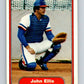 1982 Fleer #316 John Ellis Rangers Image 1