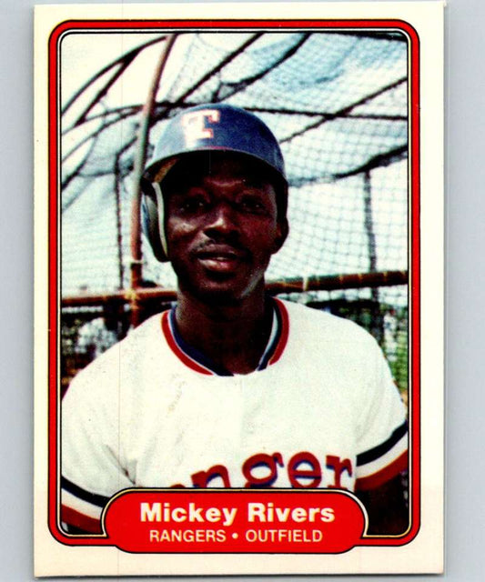 1982 Fleer #328 Mickey Rivers Rangers Image 1