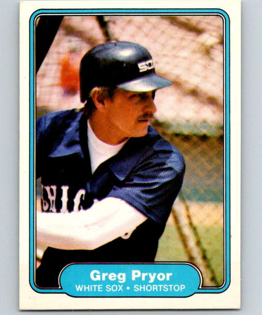 1982 Fleer #356 Greg Pryor White Sox Image 1