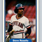 1982 Fleer #377 Dave Rosello Indians Image 1