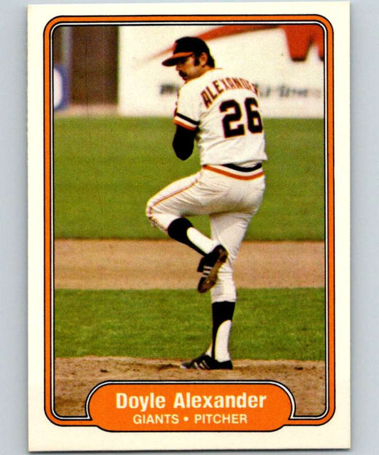 1982 Fleer #383 Doyle Alexander Giants Image 1