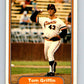 1982 Fleer #389 Tom Griffin Giants Image 1