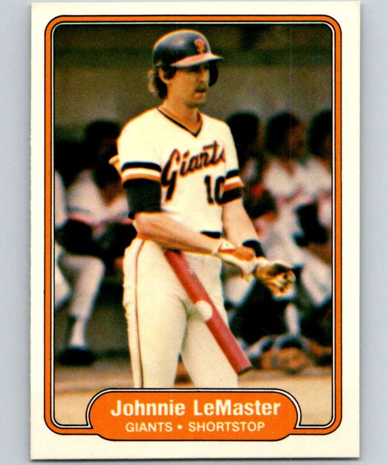 1982 Fleer #393 Johnnie LeMaster Giants Image 1