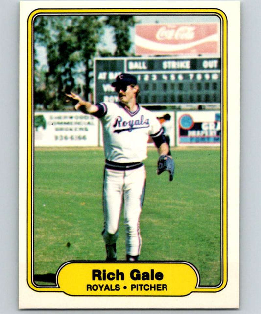 1982 Fleer #408 Rich Gale Royals Image 1