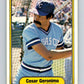 1982 Fleer #409 Cesar Geronimo Royals Image 1