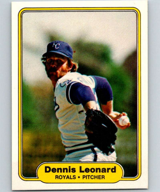 1982 Fleer #413 Dennis Leonard Royals Image 1