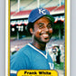 1982 Fleer #426 Frank White Royals Image 1