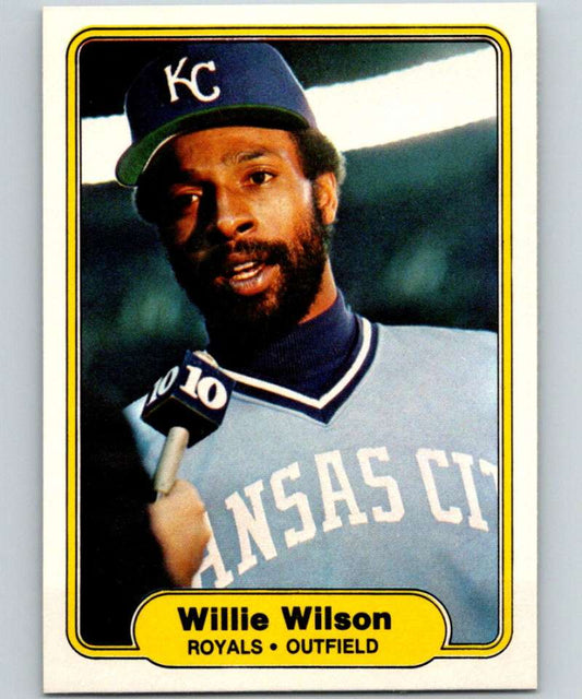 1982 Fleer #427 Willie Wilson Royals Image 1