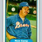1982 Fleer #432 Rick Camp Braves Image 1