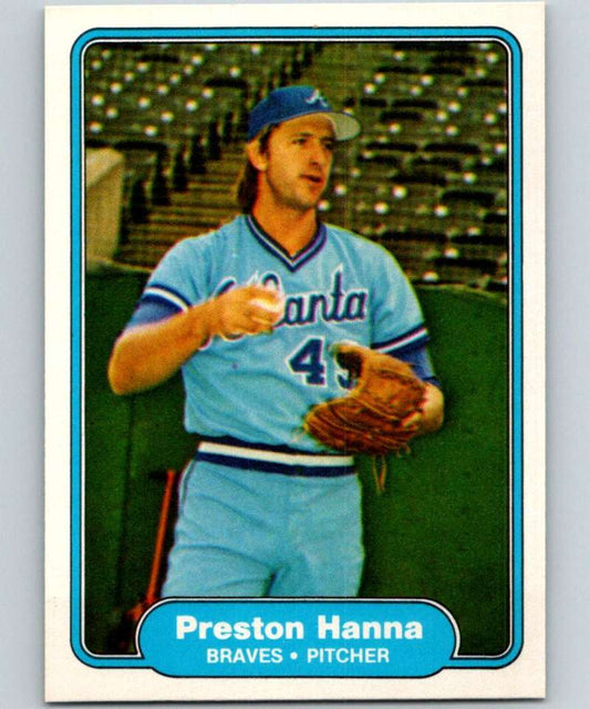 1982 Fleer #435 Preston Hanna Braves Image 1