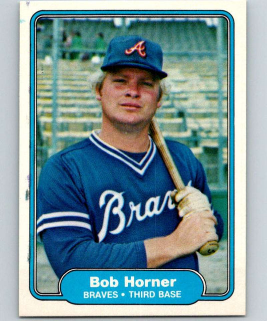 1982 Fleer #436 Bob Horner Braves Image 1