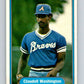 1982 Fleer #449 Claudell Washington Braves Image 1