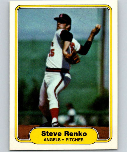 1982 Fleer #472 Steve Renko Angels Image 1