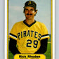 1982 Fleer #493 Rick Rhoden Pirates Image 1