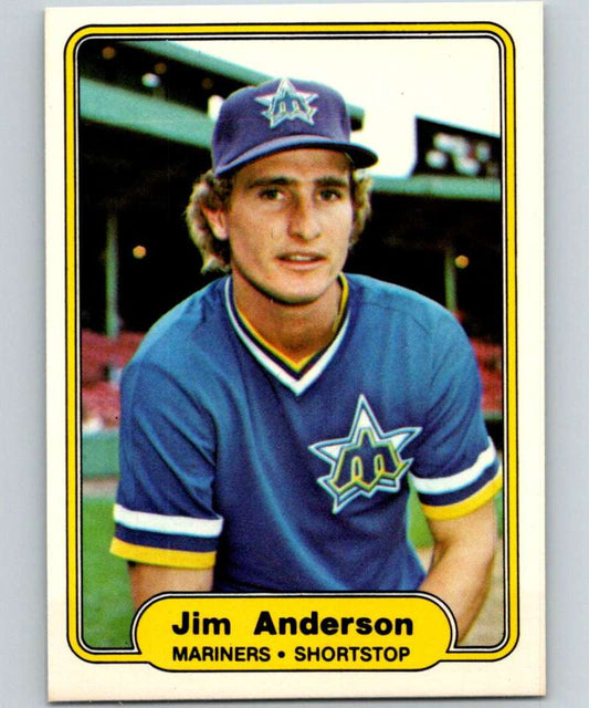 1982 Fleer #503 Jim Anderson Mariners Image 1